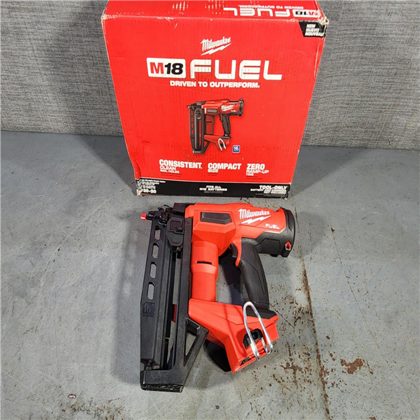 HOUSTON LOCATION - AS-IS Milwaukee Tool Cordless Finish Nail Gun 18 V 3020-20 (TOOL ONLY)