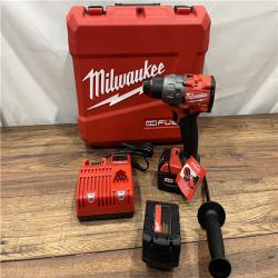 AS-IS Milwaukee 2904-22 Hammer Drill Driver Kit with Batteries  Charger & Tool Case  Red