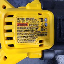 HOUSTON LOCATION - AS-IS (APPEARS LIKE NEW) DEWALT 20V MAX Lithium Ion Cordless Brushless Reciprocating Saw with FLEXVOLT ADVANTAGE (Tool Only)