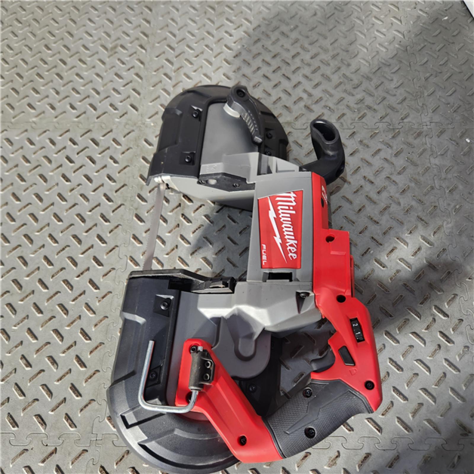 Houston location- AS-IS MILWUAKEE M18 FUEL 18V Lithium-Ion Brushless Cordless Deep Cut Band Saw (Tool-Only)