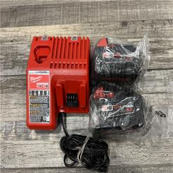 AS-IS Milwaukee M18 18-Volt Lithium-Ion XC Starter Kit with Two 5.0Ah Batteries / Charger (48-59-1852B)