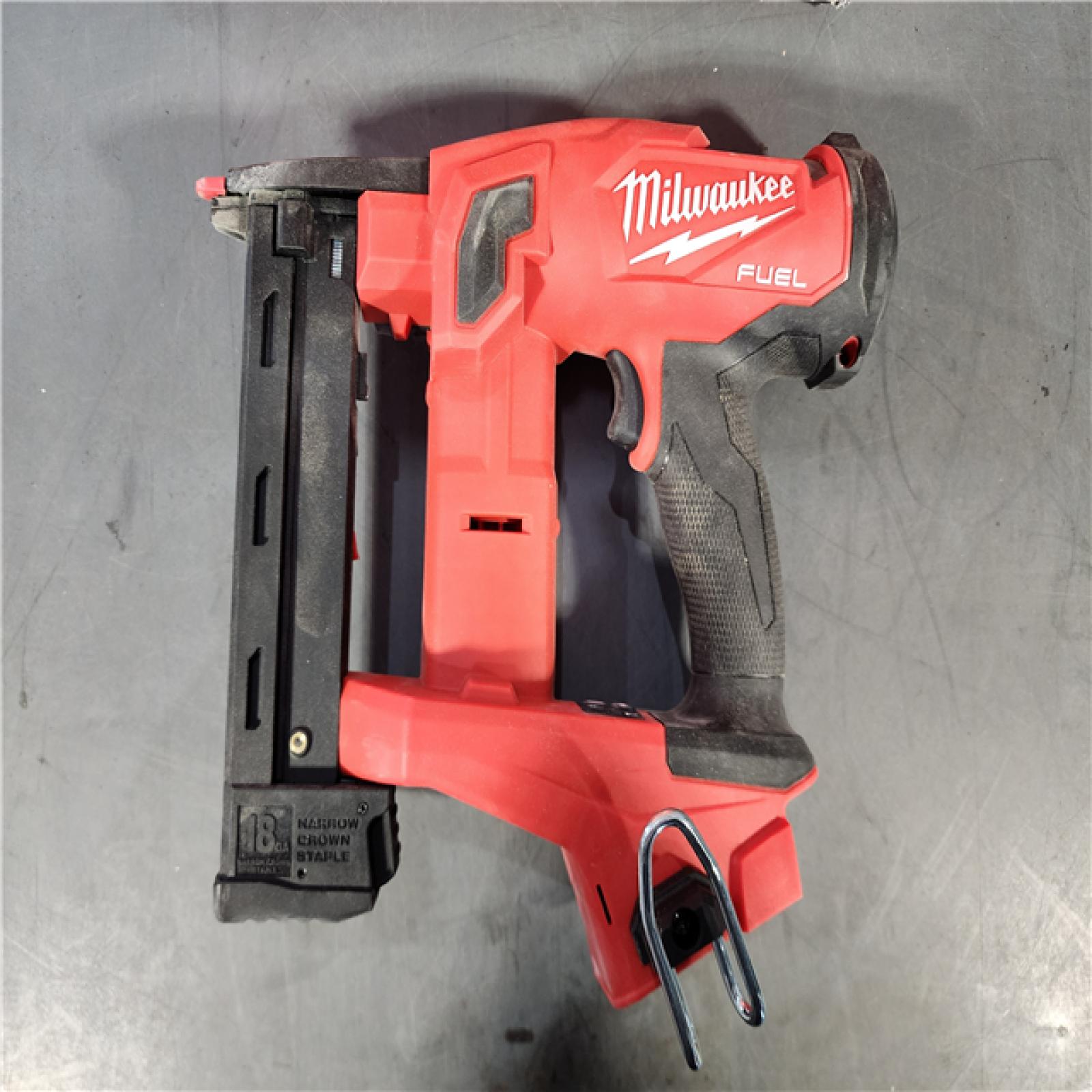 HOUSTON LOCATION - AS-IS M18 FUEL 18-Volt Lithium-Ion Brushless Cordless 18-Gauge 1/4 in. Narrow Crown Stapler (Tool-Only)