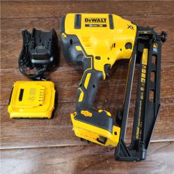 AS-IS DeWalt 20V MAX XR Brushless Cordless 16 Gauge Angled Finish Nailer Kit