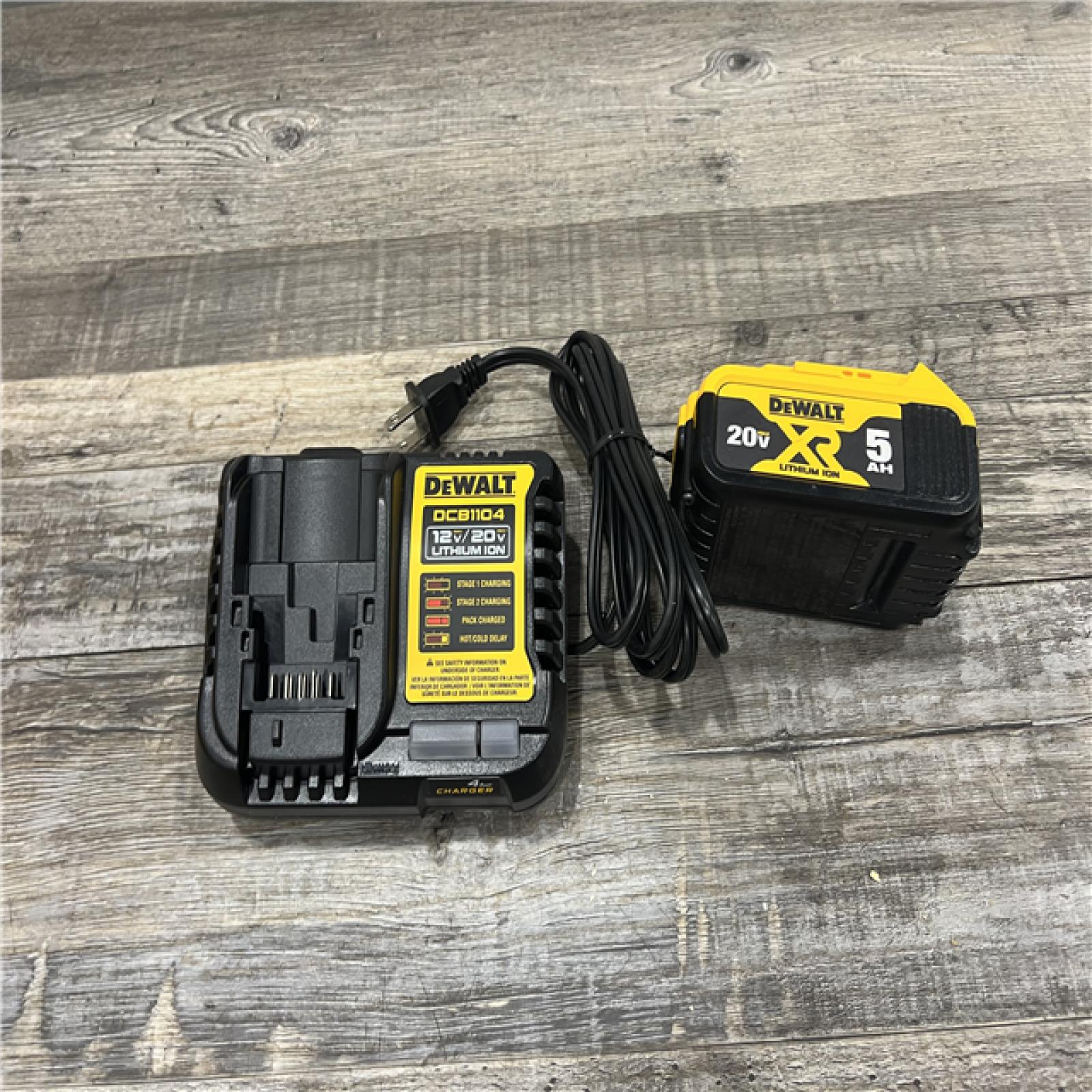 AS-IS DEWALT 20-Volt Maximum XR 5.0 Ah Battery Pack and Charger