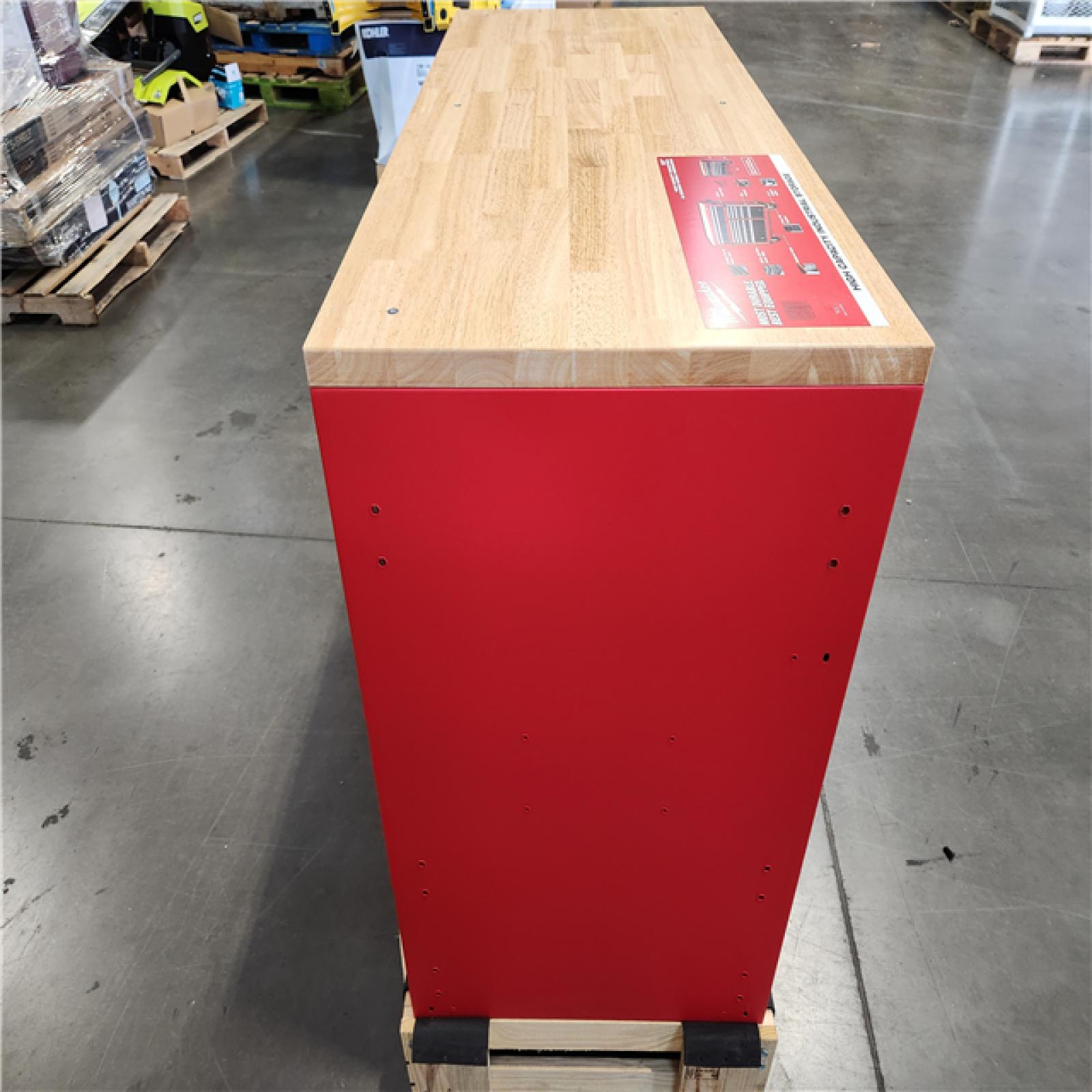 DALLAS LOCATION - Milwaukee Tool Storage 52 in. W Heavy Duty Red Mobile Workbench Cabinet