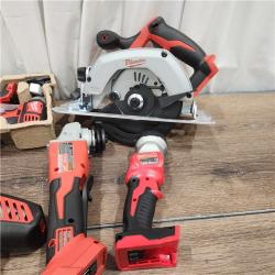 AS-IS Milwaukee M18 18-Volt Lithium-Ion Cordless Combo Kit 7-Tool with 2-Batteries, Charger and Tool Bag