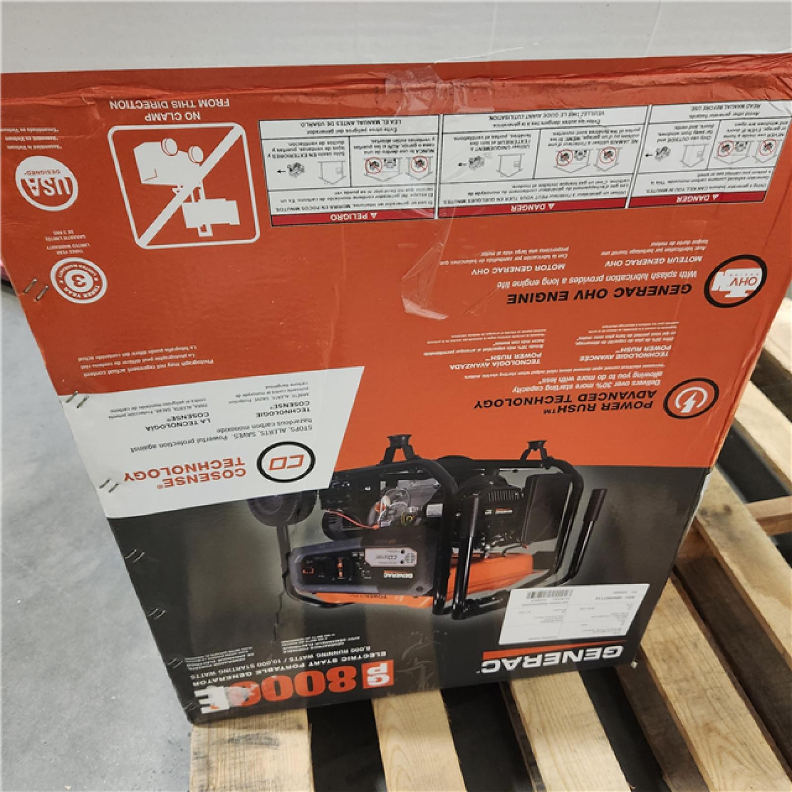 Dallas Location - As-Is Generac GP8000E Portable Generator