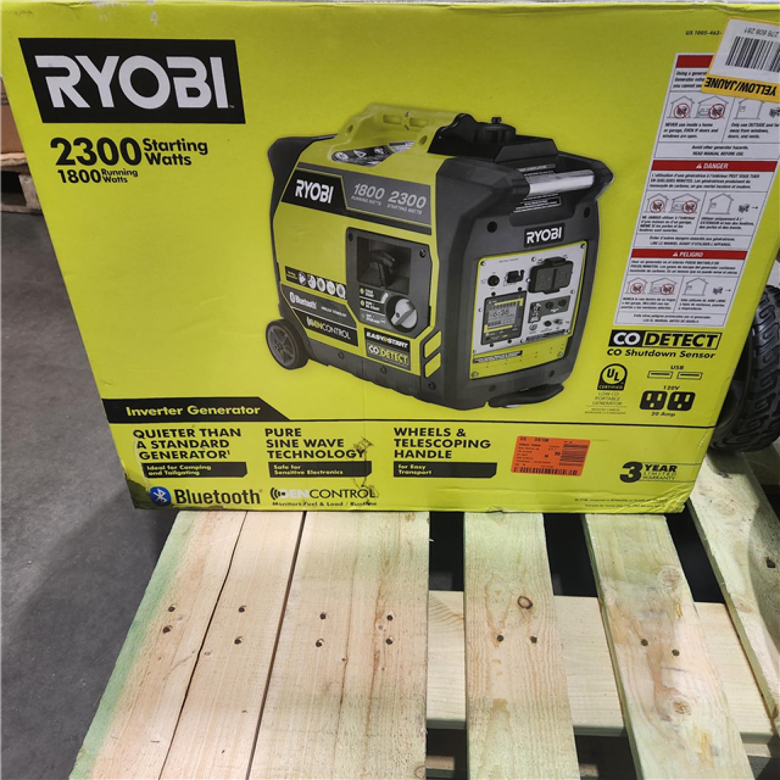 Dallas Location - As-Is Ryobi 2300-Watt Bluetooth Inverter Generator