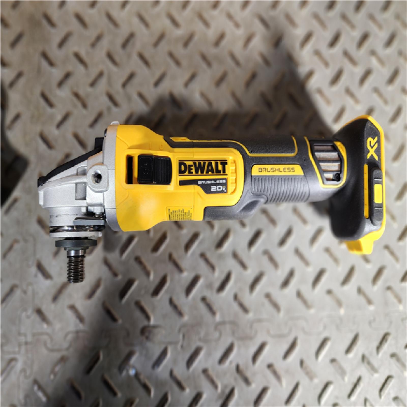 HOUSTON LOCATION - AS-IS DeWalt DCG405B 20V Max XR 4.5-Inch Slide Switch Small Angle Grinder (Tool Only)