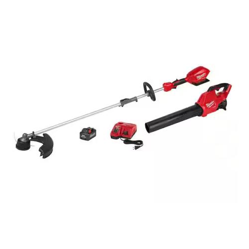 NEW! -Milwaukee M18 FUEL 18V Lithium-Ion Brushless Cordless QUIK-LOK String Trimmer/Blower Combo Kit with Battery & Charger (2-Tool)