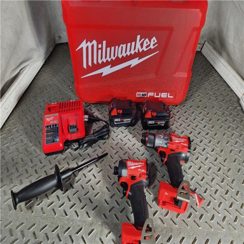 HOUSTON LOCATION - AS-IS (APPEARS LIKE NEW) Milwaukee M18 FUEL 18V Lithium-Ion Brushless Cordless Hammer Drill and Impact Driver Combo Kit (2-Tool) with 2 Batteries