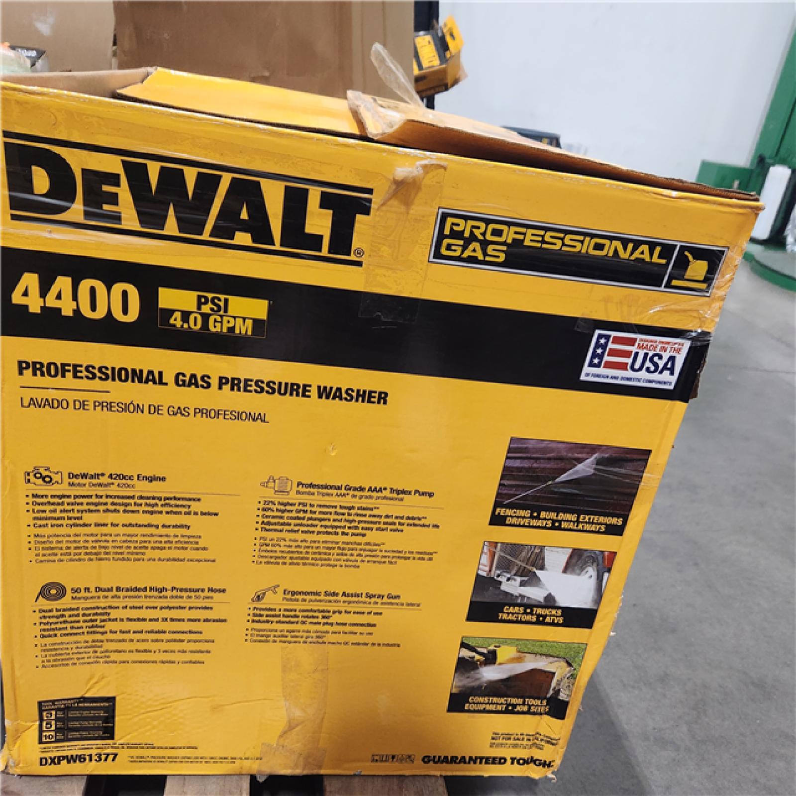 Dallas Location - As-Is DXPW61377 Dewalt 4400 PSI Pressure Washer