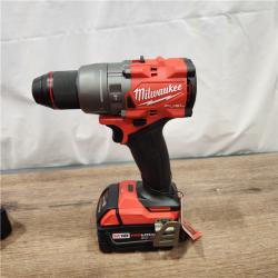 AS-IS Milwaukee 2904-22 Hammer Drill Driver Kit with Batteries  Charger & Tool Case  Red