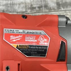 AS-IS MILWAUKEE M12 FUEL 12V Lithium-Ion Brushless Cordless Stubby 3/8 in. Impact Wrench (Tool-Only)