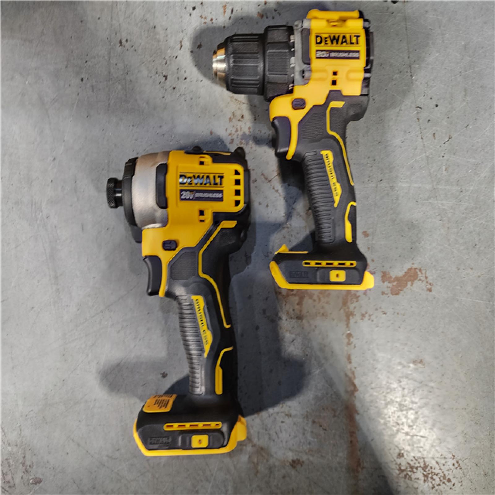 HOUSTON LOCATION - AS-IS DEWALT ATOMIC 20-Volt MAX Lithium-Ion Cordless Combo Kit (2-Tool) with (2) 2.0Ah Batteries, Charger and Bag