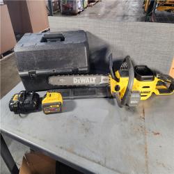 HOUSTON LOCATION - AS-IS FLEXVOLT 60V MAX 20 in. Brushless Electric Cordless Chainsaw Kit and Carry Case with (1) FLEXVOLT 12 Ah Battery & Charger