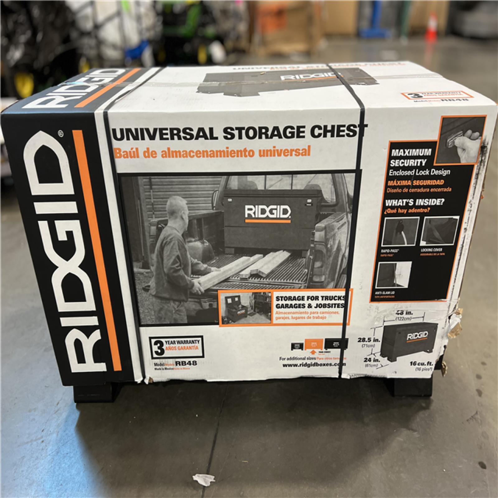 DALLAS LOCATION - RIDGID 48 in. W x 24 in. D x 28.5 in. H Universal Storage Chest