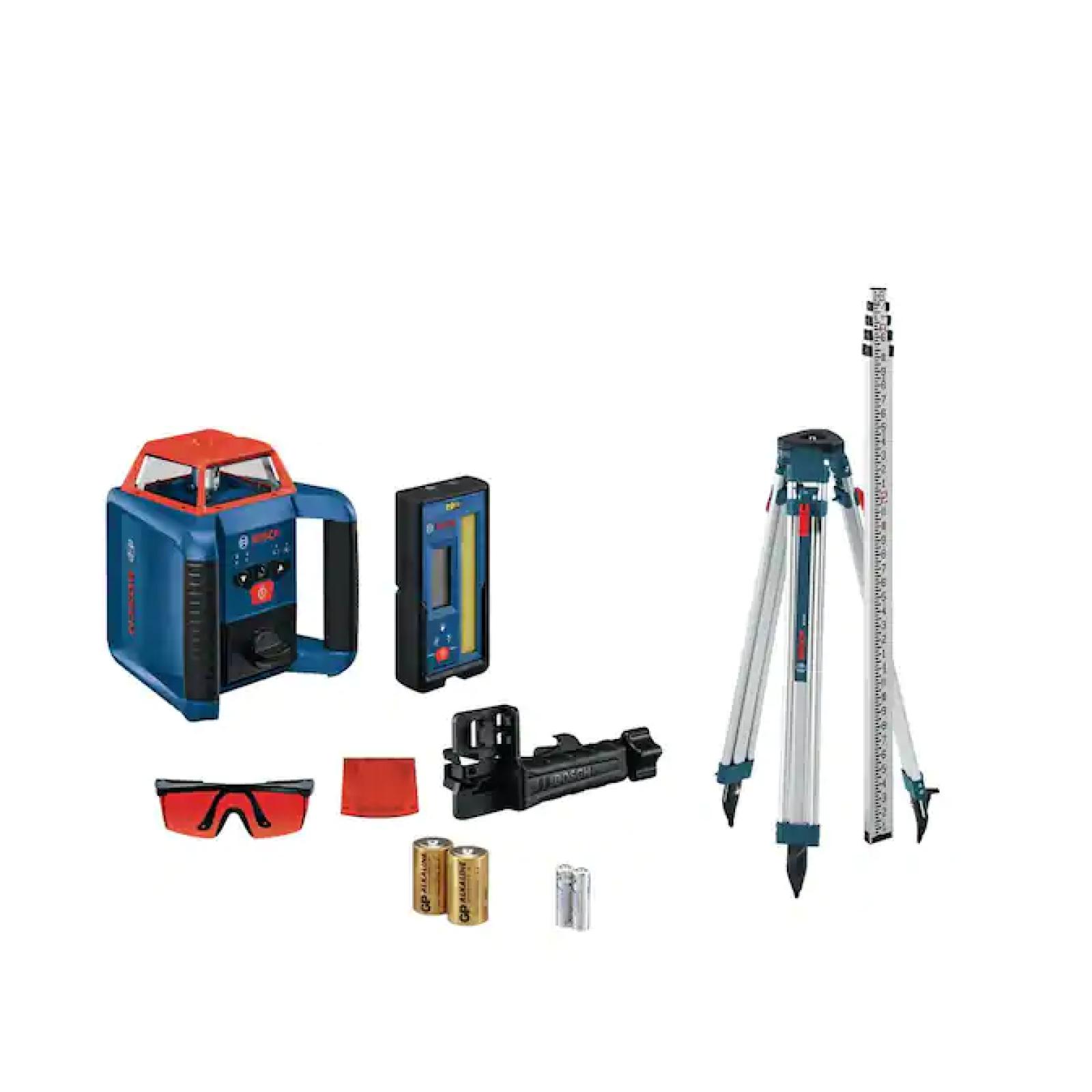 NEW! - Bosch REVOLVE 2000 ft. Horizontal Rotary Laser Self Leveling Complete Kit with Manual Dual Slope