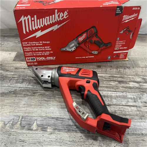 AS-IS Milwaukee M18 18-volt Lithium-ion Cordless 18-gauge Double Cut Metal Shear  Bare Tool