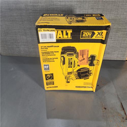 HOUSTON LOCATION - AS-IS DeWalt DCN45RNB 20V Max 15 Degree Cordless Coil Roofing Nailer (Tool Only)