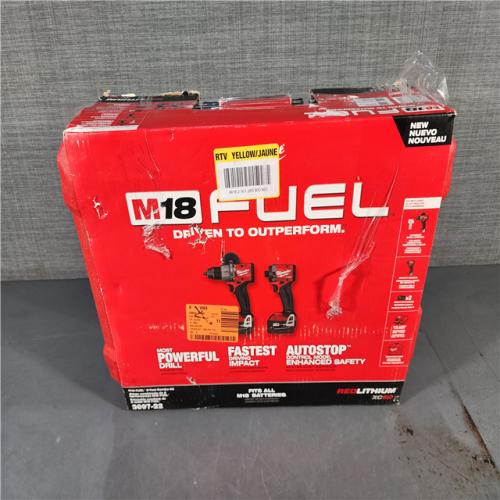 HOUSTON LOCATION - AS-IS Milwaukee M18 FUEL 18V Lithium-Ion Brushless Cordless Hammer Drill and Impact Driver Combo Kit (2-Tool) with 2 Batteries