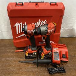 AS-ISMilwaukee M18 FUEL 18V Lithium-Ion Brushless Cordless Hammer Drill and Impact Driver Combo Kit (2-Tool) with 2 Batteries