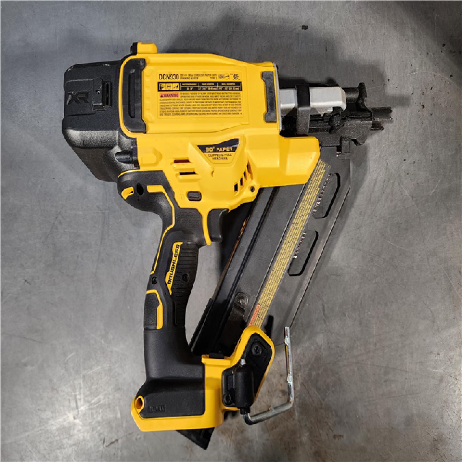 HOUSTON LOCATION - AS-IS DEWALT 20-Volt 30Â° Cordless Framing Nailer (Tool-Only)