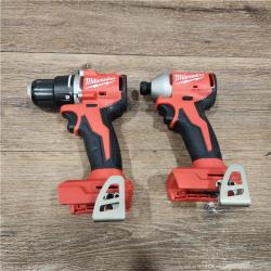 AS-IS M18 18V Lithium-Ion Brushless Cordless Compact Drill/Impact Combo Kit (2-Tool) W/(2) 2.0 Ah Batteries, Charger & Bag