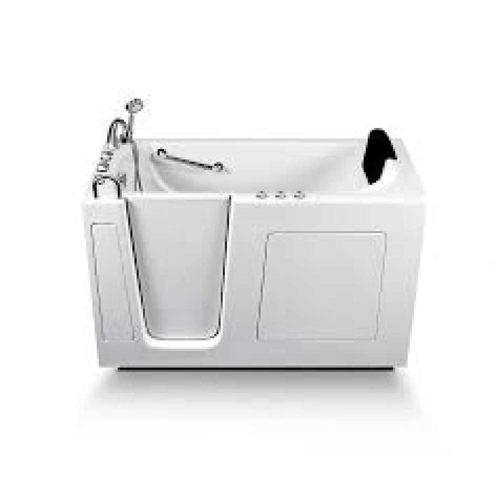 Phoenix Location NEW Standard Plumbing Supply D3060KX-LW-SE 30W X 60L X 38H WALK-IN SOAKER TUB, LEFT DRAIN/DOOR, WHITE, IN-TUB GRAB BAR