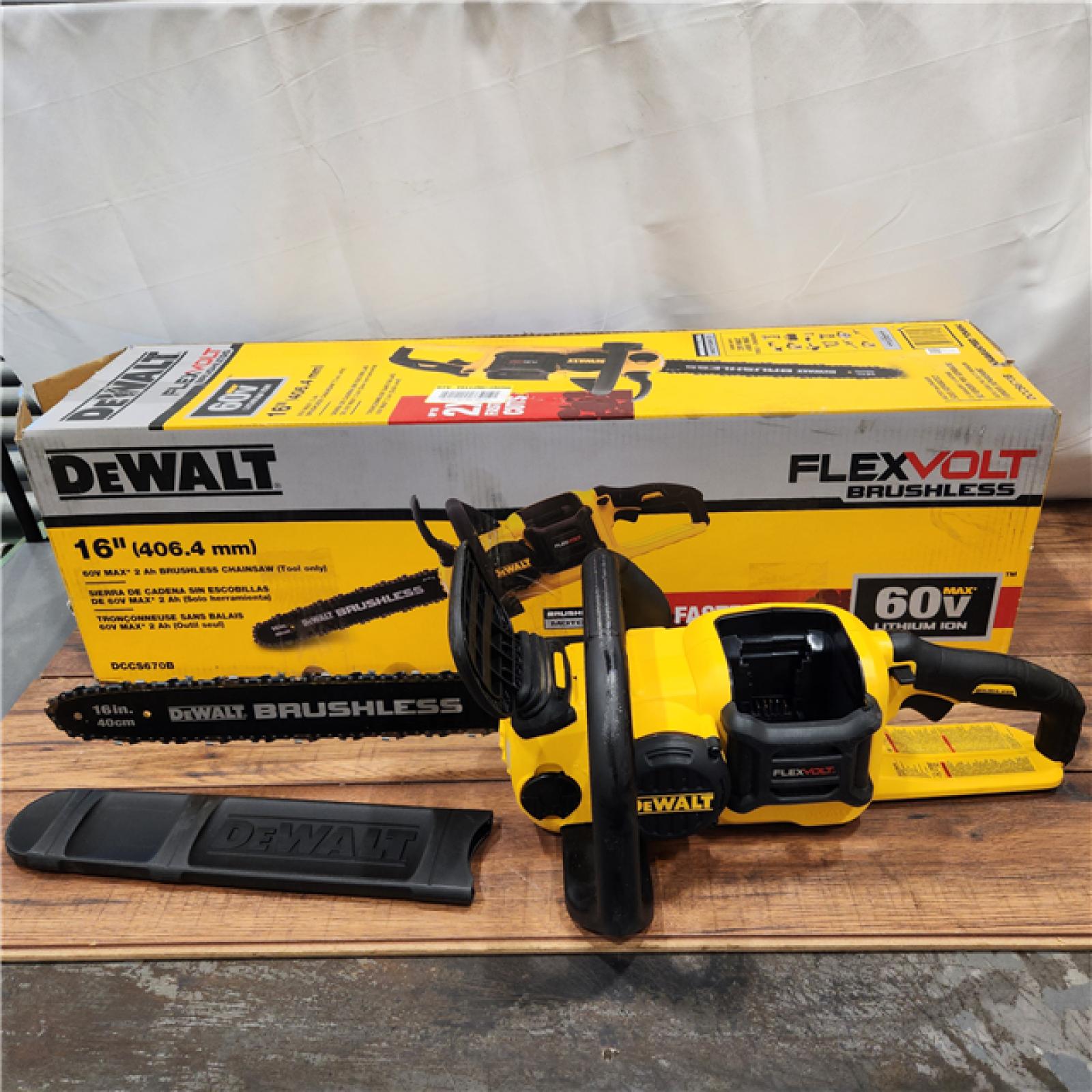 AS-IS DEWALT DCCS670B 16in Chainsaw 60V MAX - Tool Only