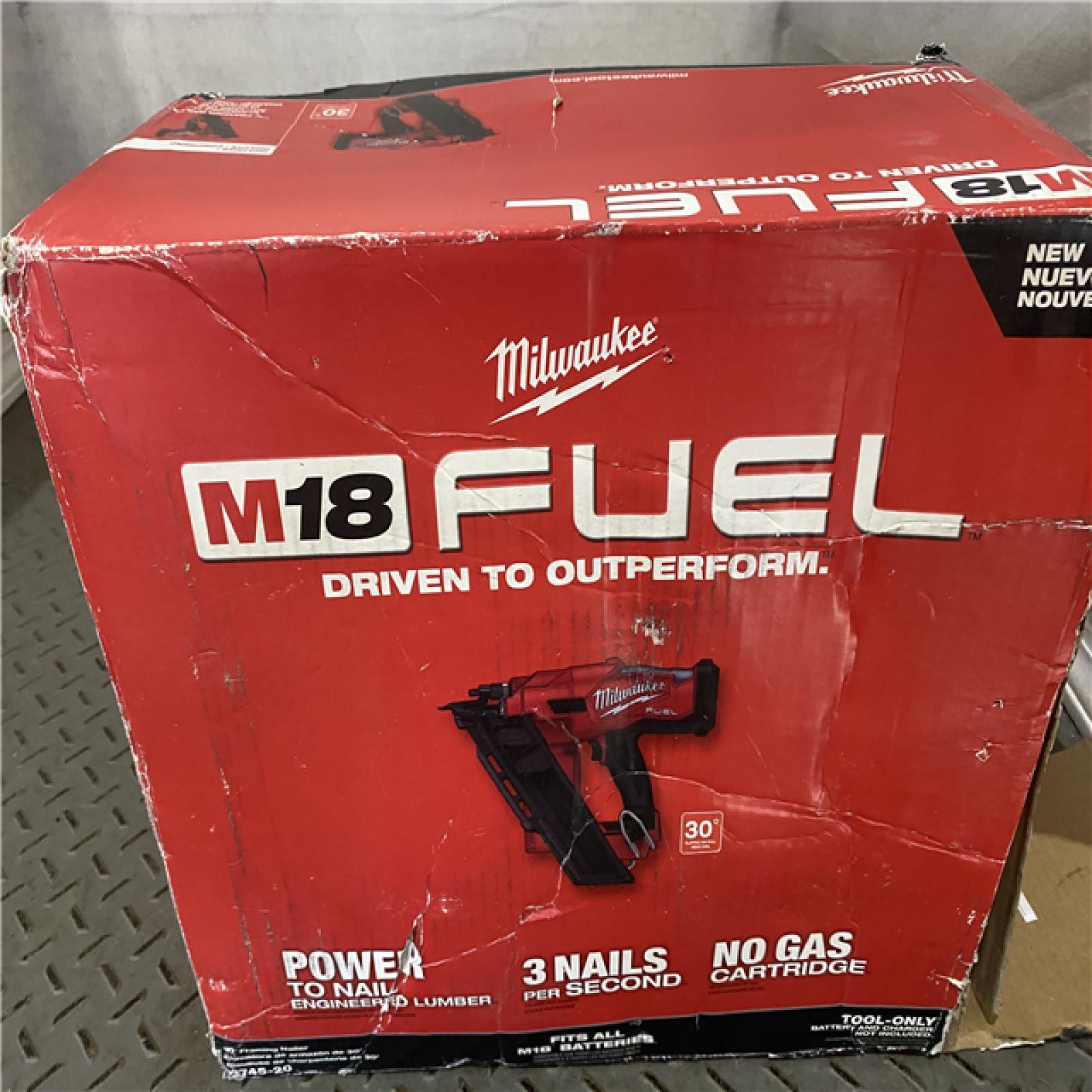 Houston location AS-IS MILWAUKEE M18 FUEL 3-1/2 in. 18-Volt 30-Degree Lithium-Ion Brushless Cordless Framing Nailer (Tool-Only)