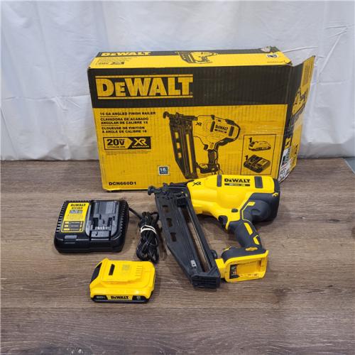 AS-IS DeWalt DCN660D1 20V 16 Gauge Cordless Angled Finish Nailer Kit W/ 2Ah Battery