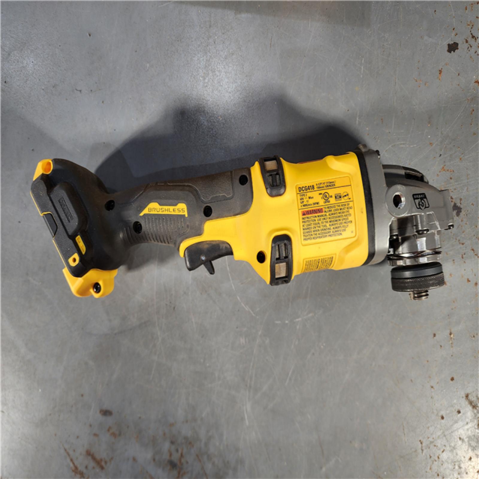 HOUSTON LOCATION - AS-IS (APPEARS LIKE NEW) DeWalt FLEXVOLT 60V MAX Cordless Grinder  4.5 - 6   9000 RPM  1 EA (115-DCG418B) (ONLY TOOL)