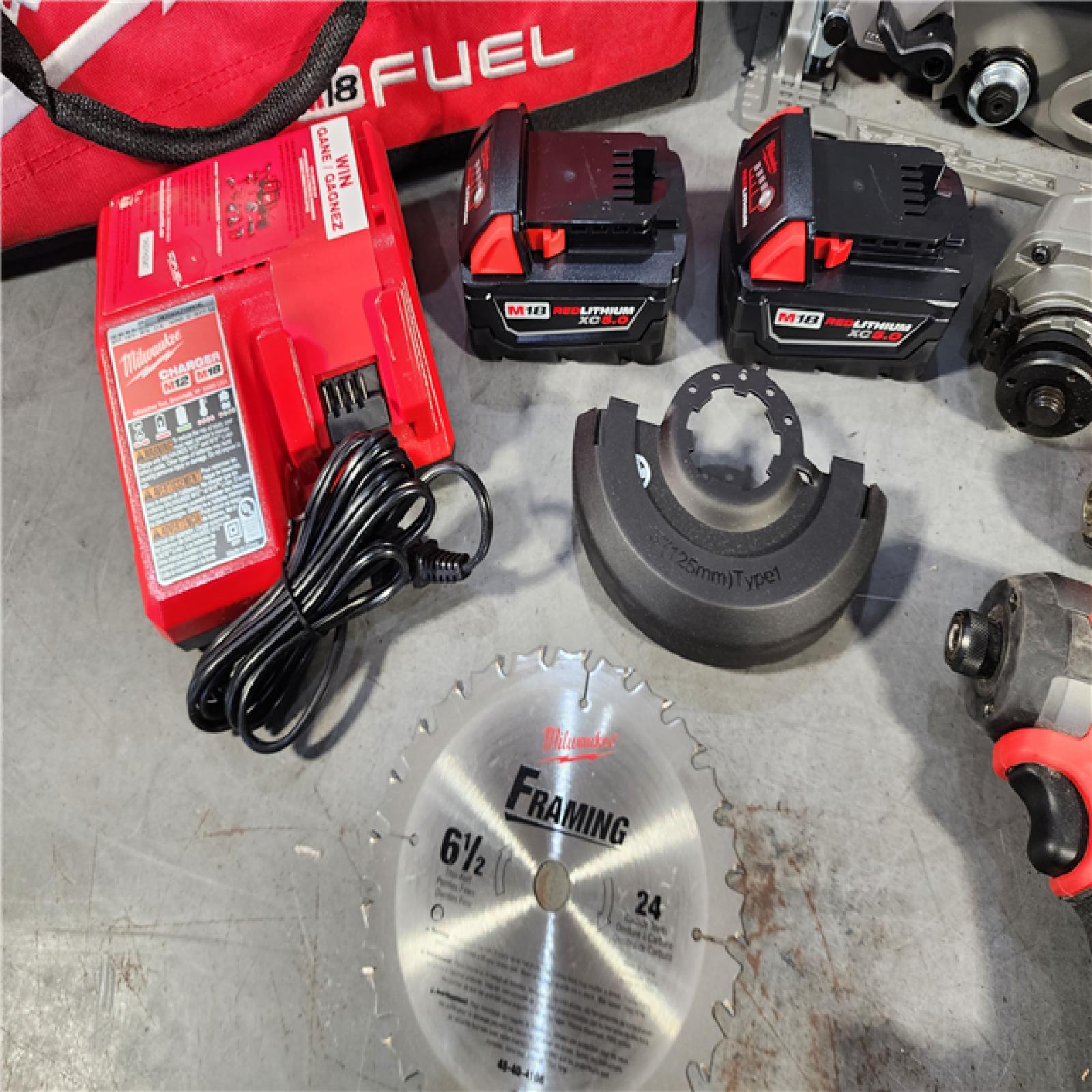 HOUSTON LOCATION - AS-IS Milwaukee 5 Tool Combo Kit W/ (2) Battery & Charger