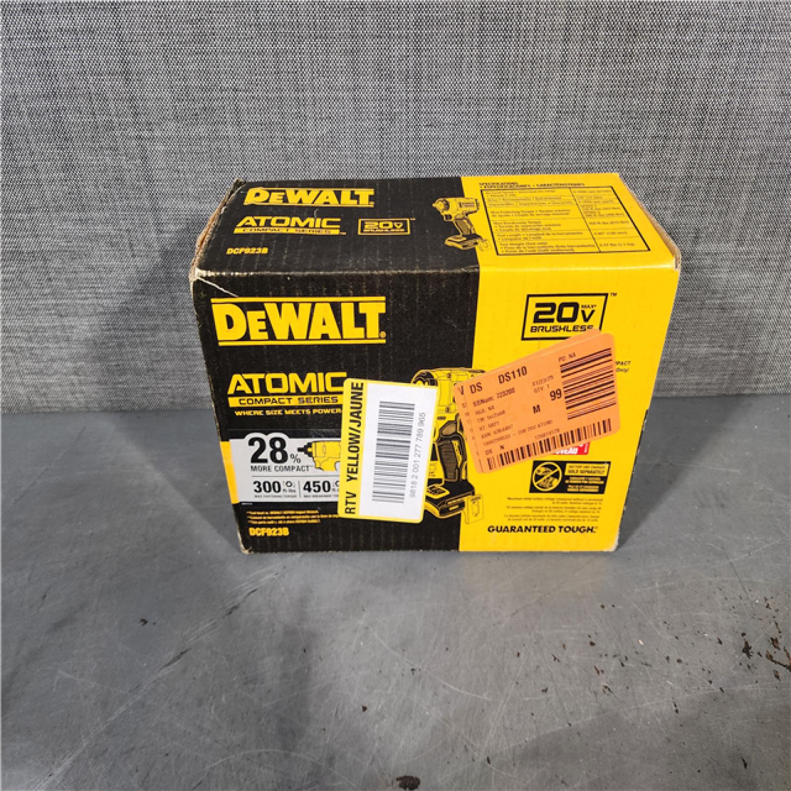 HOUSTON LOCATION - AS-IS DeWalt 20V MAX ATOMIC 3/8 in. Cordless Brushless Compact Impact Wrench Tool Only