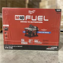 NEW! - Milwaukee M18 FUEL ONE-KEY 18- volt Lithium-Ion Brushless Cordless 8-1/4 in. Table Saw Kit W/(1) 12.0Ah Battery & Rapid Charger