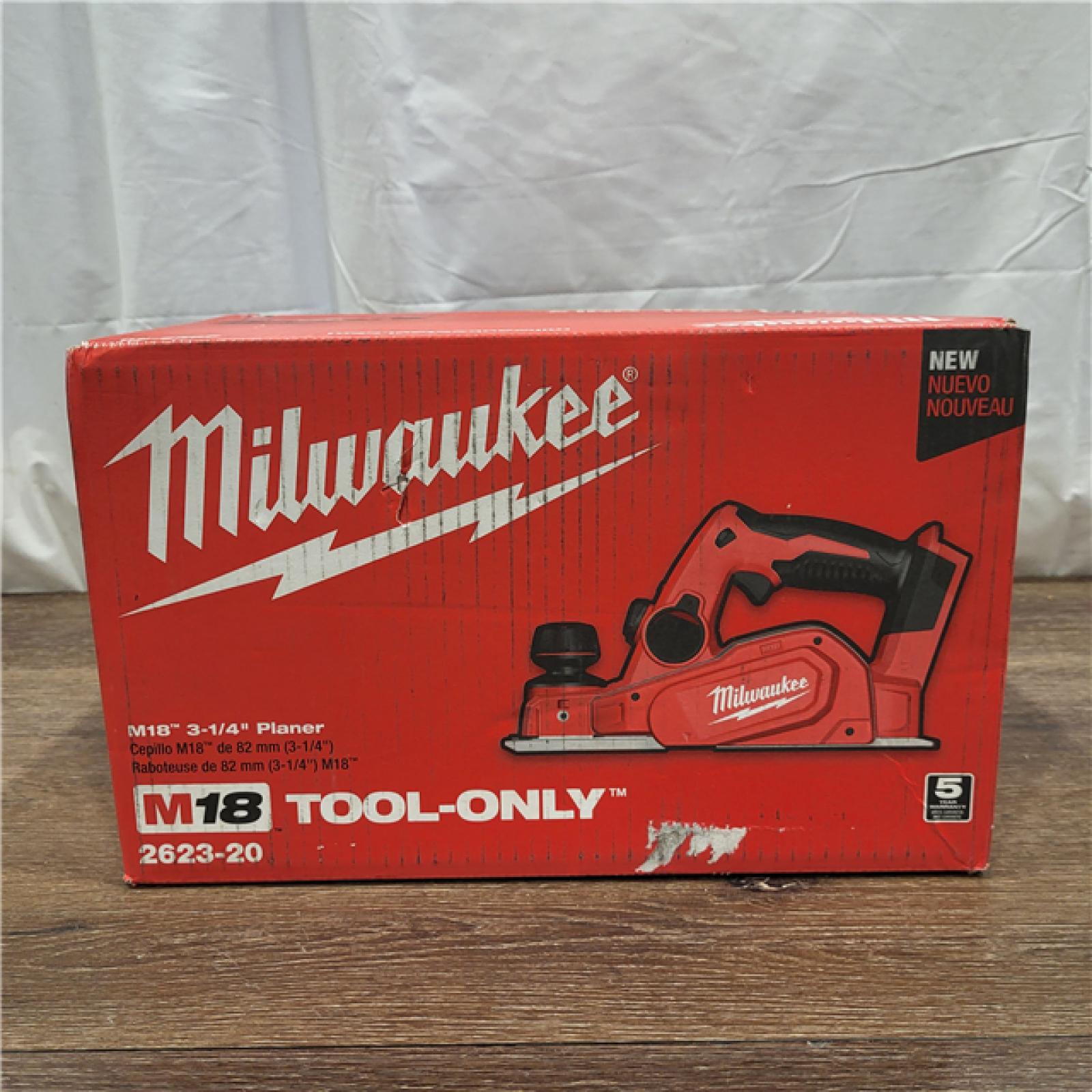 AS-IS Milwaukee M18 18-Volt Lithium-Ion Cordless 3-1/4 in. Planer (Tool-Only)