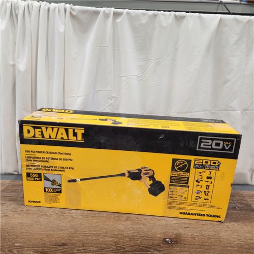 AS-IS Dewalt 20V 550 PSI  1 GPM Cordless Power Cleaner W/ 4 Nozzles Tool-Only DCPW550B