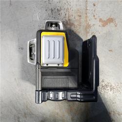 HOUSTON LOCATION - AS-IS DEWALT 12V MAX Lithium-Ion 100 Ft. Green Self-Leveling 3-Beam 360 Degree Laser Level with 2.0Ah Battery, Charger and Case