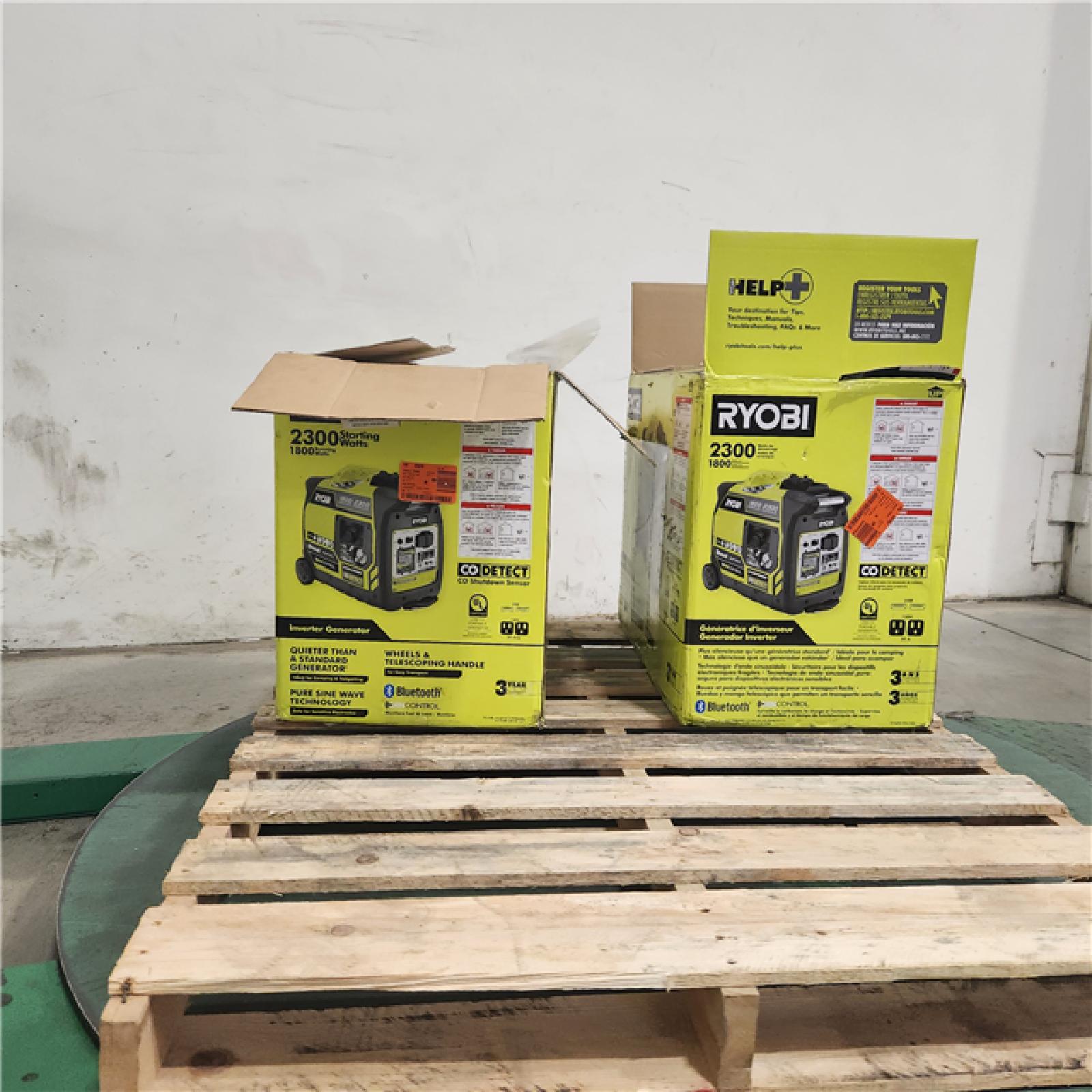 Dallas Location - As-Is Ryobi 1800/2300W Inverter Generator (Lot Of 2)