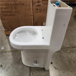 Phoenix Location URENTO 1-Piece 1.1/1.6 GPF Dual Flush Compact Toilet in Glossy White Pallet (6 Toilets)