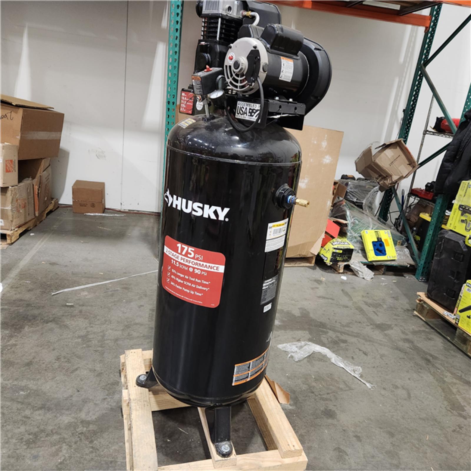 Dallas Location - As-Is Husky C603H Stationary Electric Air Compressor