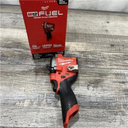 AS-IS Milwaukee M12 FUEL 12V Lithium-Ion Brushless Cordless Stubby 1/2 in. Impact Wrench (Tool-Only)