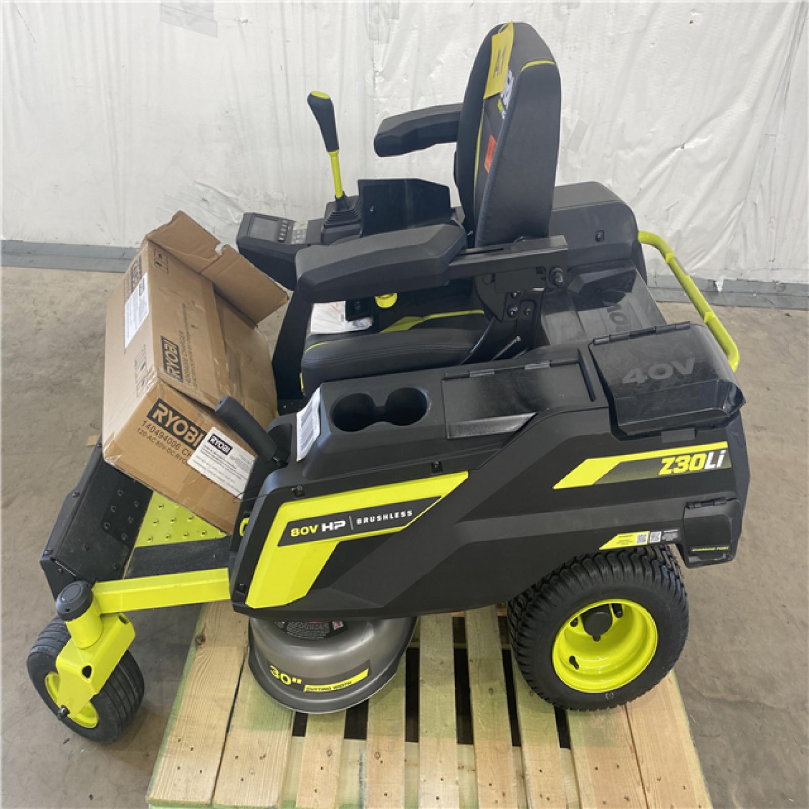 Houston Location - AS-IS Ryobi 80V Brushless Electric Zero Turn Riding Mower