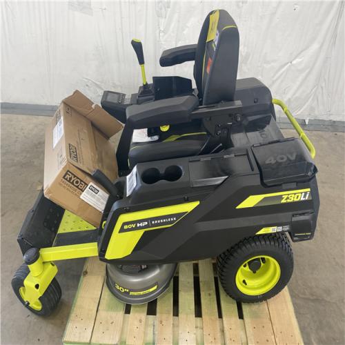 Houston Location - AS-IS Ryobi 80V Brushless Electric Zero Turn Riding Mower