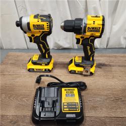 AS-IS DEWALT ATOMIC 20-Volt MAX Lithium-Ion Cordless Combo Kit (2-Tool) with (2) 2.0Ah Batteries, Charger and Bag