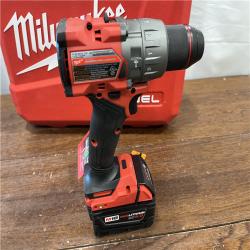 AS-ISMilwaukee 2904-22 Hammer Drill Driver Kit with Batteries  Charger & Tool Case  Red