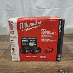 NEW! Milwaukee M18 18-Volt Lithium-Ion High Output Starter Kit with Two 6.0 Ah Battery and Charger