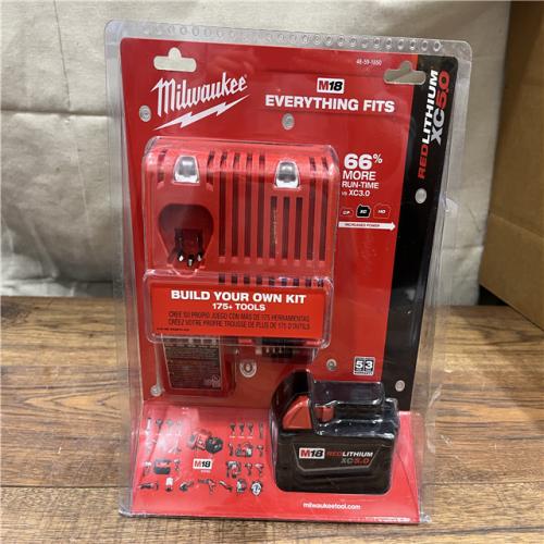 NEW - Milwaukee M18 18-Volt Lithium-Ion XC Starter Kit with (1) 5.0Ah Battery and Charger