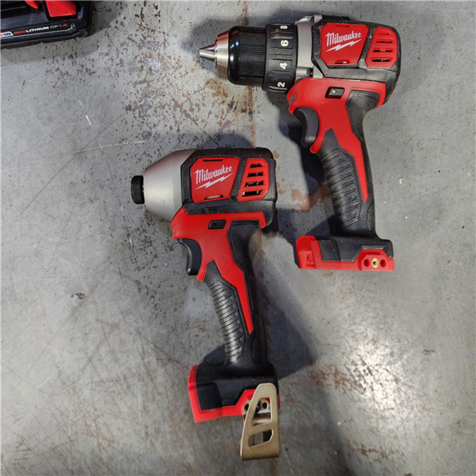 HOUSTON LOCATION - AS-IS Milwaukee M18 18V Cordless Brushed 2 Tool Drill/Driver and Impact Driver Kit